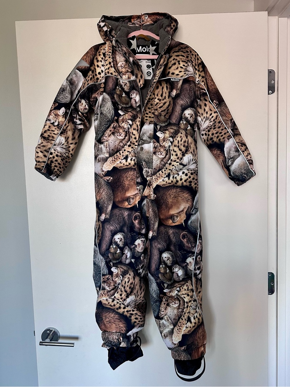 Molo Girls Sz 6 Animal Print One-Piece Snow Suit